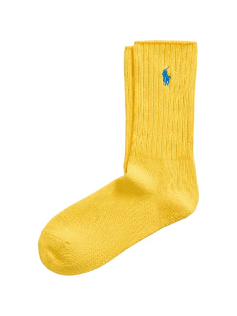 Polo Ralph Lauren ribbed-embroidered socks Yellow 455P10242012