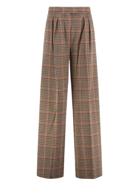 Max Mara Seggio pleated Prince-of-Wales trousers Neutrals 2521786052600