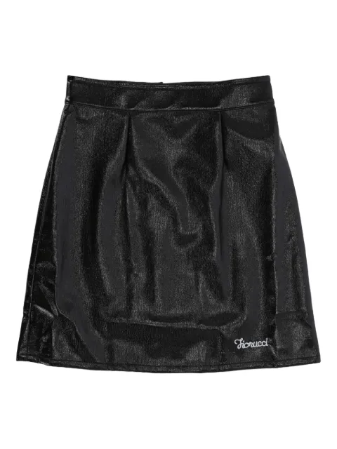 Fiorucci logo-embroidered mini skirt Black W25FWBSK002VN02BK01