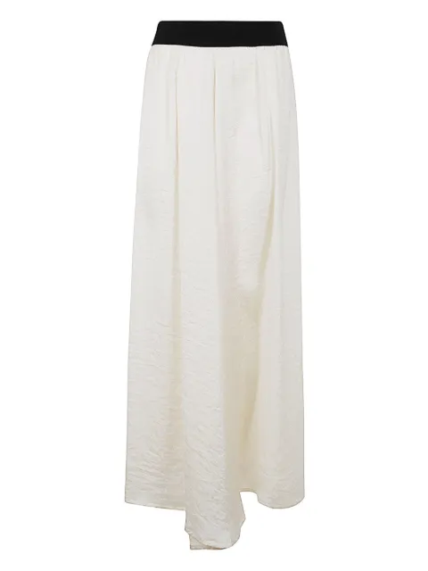 Maria Calderara contrast-band trousers Neutrals R366YY