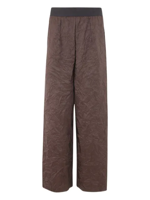 Maria Calderara wrinkled trousers Brown Q364W