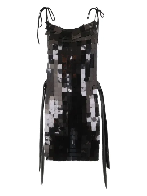 Maria Calderara tie-strap mini dress Black Q210DE