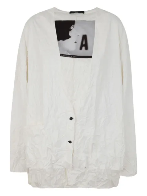 Maria Calderara graphic button jacket Neutrals Q204FK