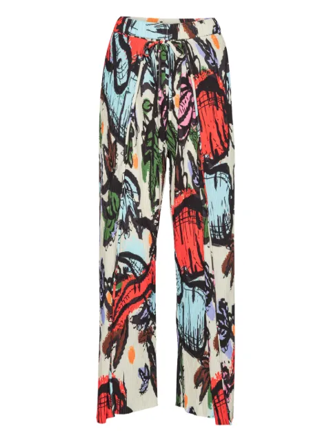 Henrik Vibskov printed pleated trousers Neutrals SS26STUDF516