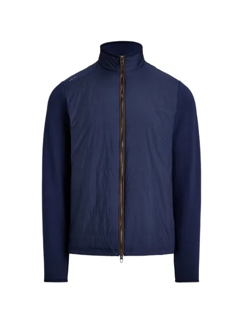 RLX Ralph Lauren woven-panel zip-up jacket Blue 785A96860002