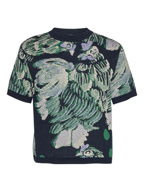 Henrik Vibskov chicken-motif short-sleeve T-shirt Blue SS26STUDM707