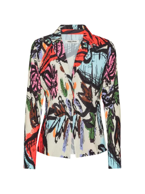 Henrik Vibskov plissé floral jacket Neutrals SS26STUDF620
