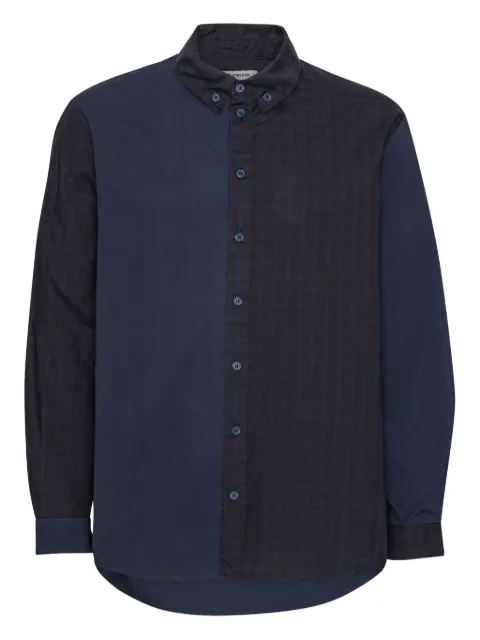 Henrik Vibskov panelled check shirt Blue SS26STUDM210