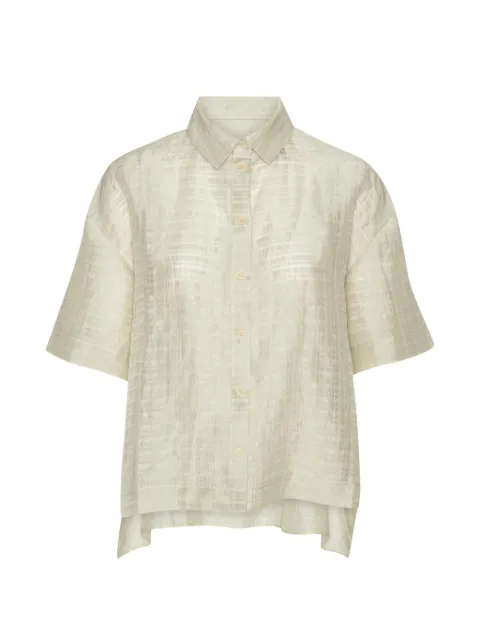 Henrik Vibskov buttoned short-sleeve top Neutrals SS26STUDF222