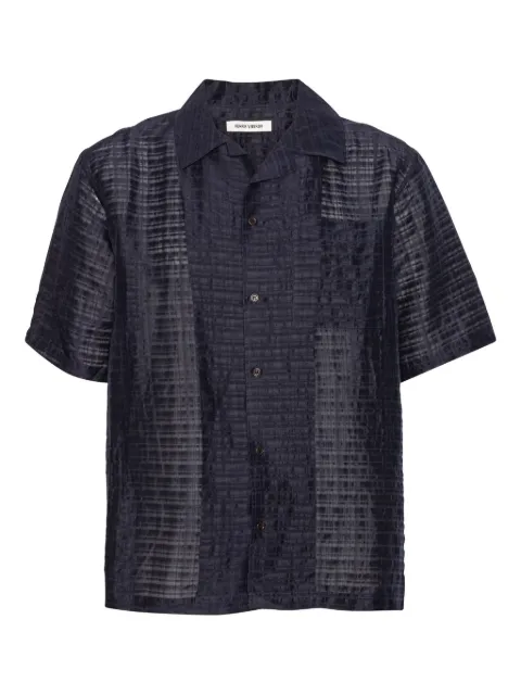 Henrik Vibskov check short-sleeve shirt Blue SS26STUDM212