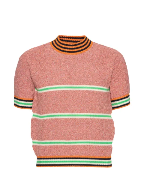 Henrik Vibskov Safe-T striped T-shirt Orange SS26STUDM702