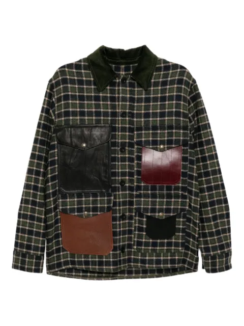 Junya Watanabe MAN check patchwork jacket Green WPJ018051