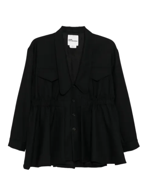 Noir Kei Ninomiya peplum wool jacket Black 3PJ016051