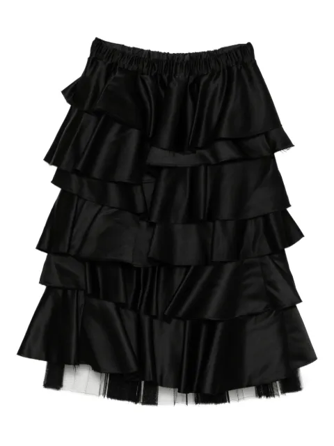 Black Comme Des Garçons elasticated waistband skirt Black 1PS005052