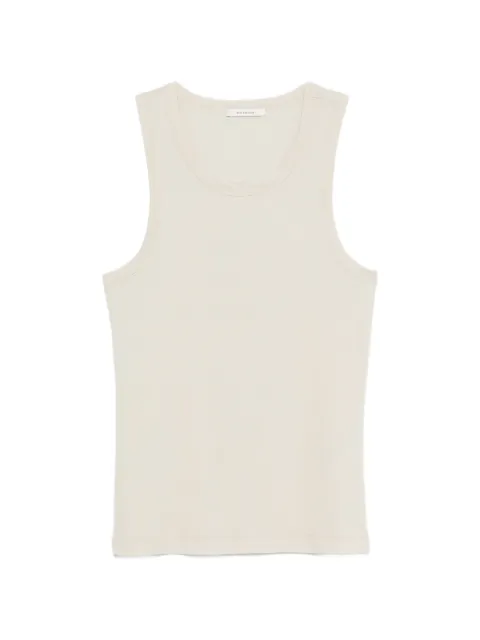 ENTIRE STUDIOS ribbed-trims tank top Neutrals UNU2510001OW