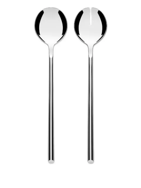 Alessi set of two Clivo slotted salad Silver PU1014