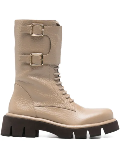 Paloma Barceló buckle-detail boots Neutrals 281702