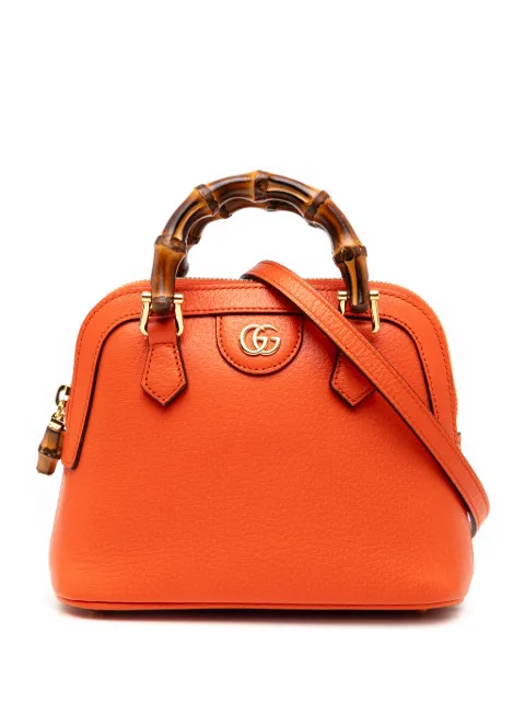 Gucci Pre-Owned 2016-2025 Mini Dollar Calfskin Bamboo Diana Dome satchel Orange 5GHGRX2923ESGKJK