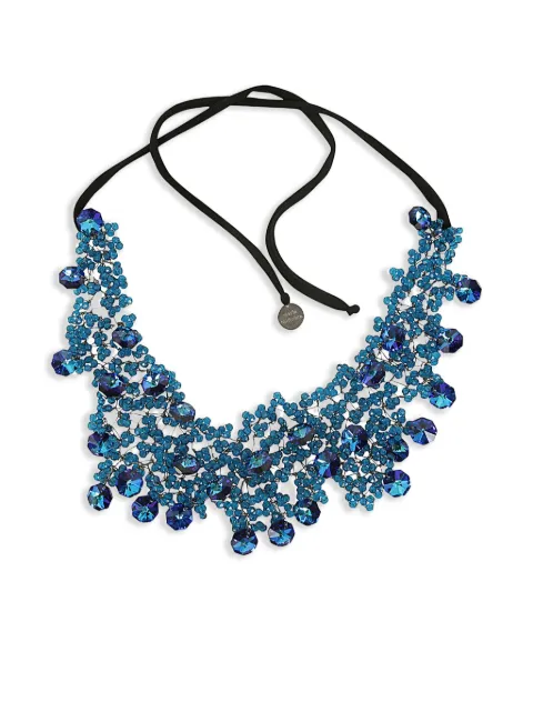 Maria Calderara beaded crystal body jewellery Blue 2R112