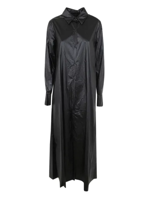 Maria Calderara buttoned shirt dress Black Q706E