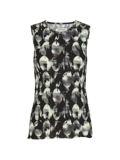 Henrik Vibskov plissé printed top Black SS26STUDF228