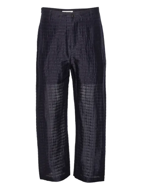 Henrik Vibskov button grid trousers Blue SS26STUDM517