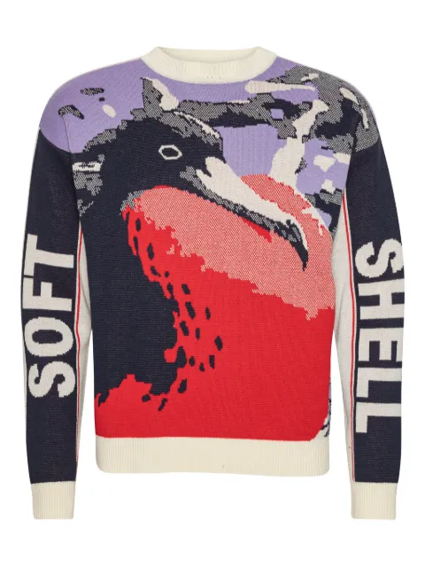 Henrik Vibskov bird graphic sweater Blue SS26STUDM711
