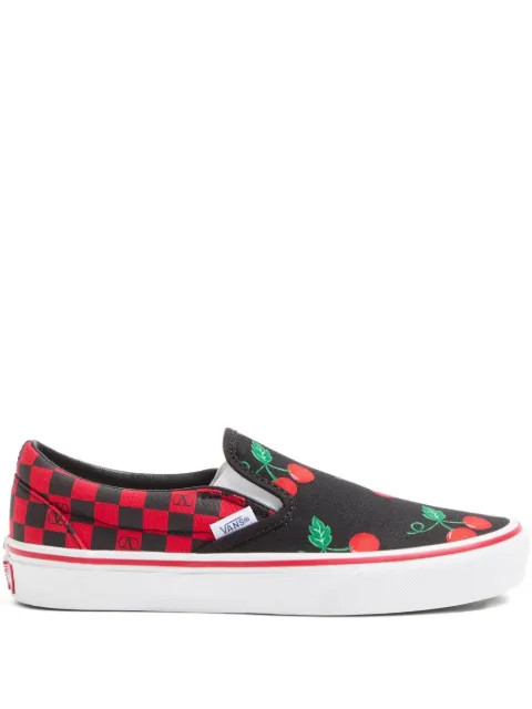 Valentino Garavani x Vans Cherryfic-print slip-on sneakers Black WS0NY9ECE