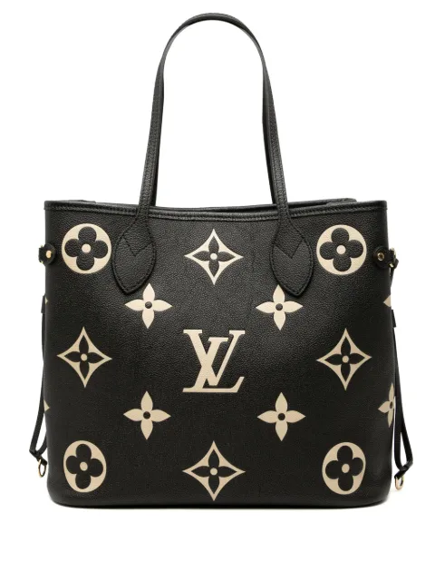 Louis Vuitton Pre-Owned 2021-2025 Bicolor Monogram Giant Empreinte Neverfull MM tote bag Black R7XHIG3DWHKURI1U