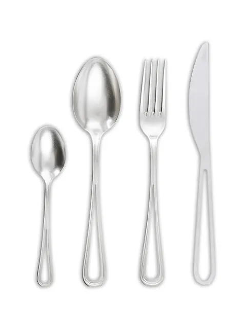 knindustrie DEM stone-washed effect cutlery (set of four) Silver DM99824