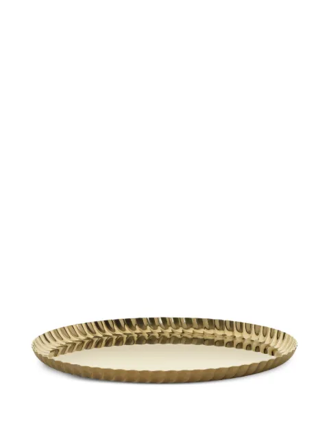 Alessi ridged-detail tray (23cm) Gold JK0223GD