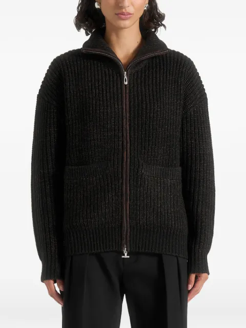 Manière De Voir Jamie - speckled zip through jacket - black Black UNX0014