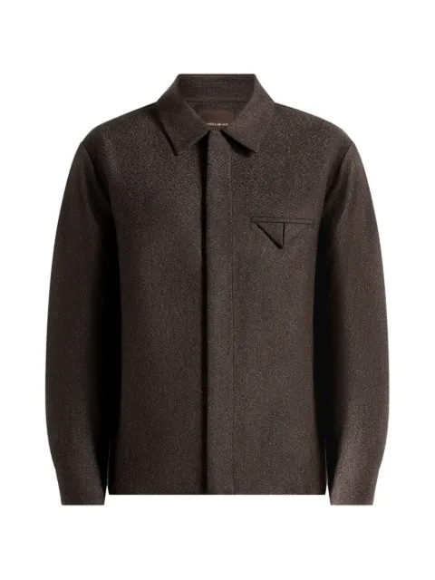 Manière De Voir Elliot melange tailored shirt Brown MAN31831