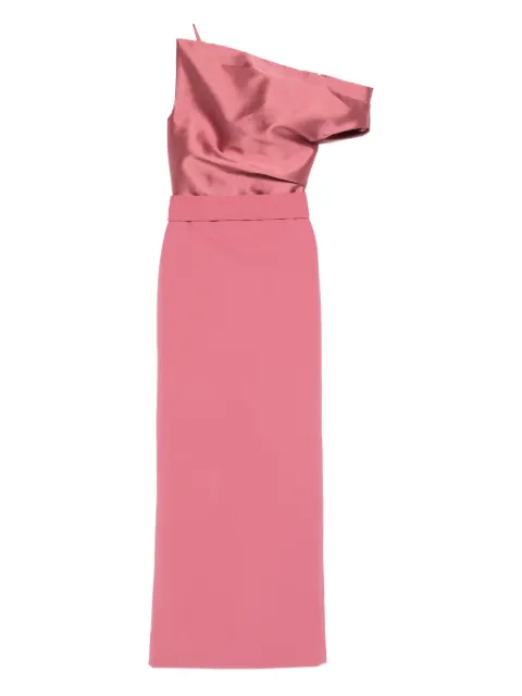Solace London Magda one-shoulder maxi dress Pink OS46005
