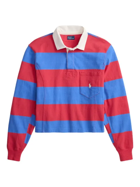 Polo Ralph Lauren striped chest-pocket rugby shirt Red 211971746501