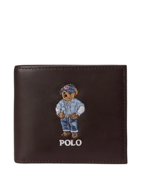 Polo Ralph Lauren Polo Bear leather billfold wallet Brown 405P08100002