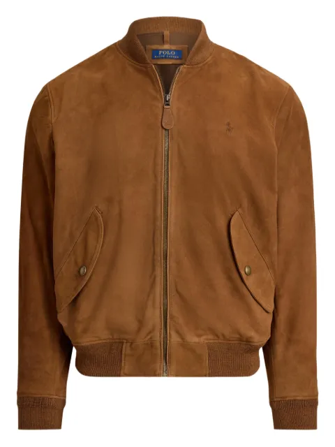 Polo Ralph Lauren zipped suede jacket Brown 710P08224500