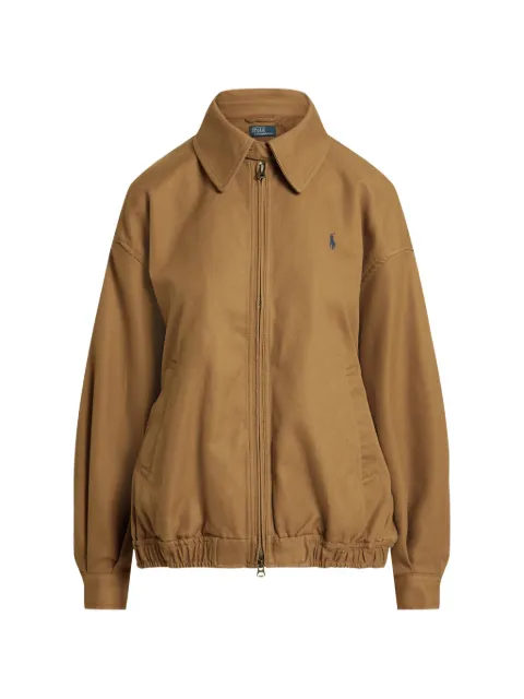 Polo Ralph Lauren pony-embroidered zip jacket Brown 211A96311003