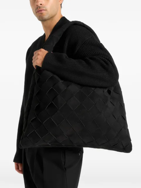 Manière De Voir Aubin suede woven bag Black ACC13541