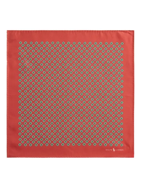 Polo Ralph Lauren patterned silk pocket scarf Red 712P03934001