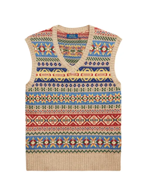 Polo Ralph Lauren Fair Isle V-neck vest Neutrals 710A12803001