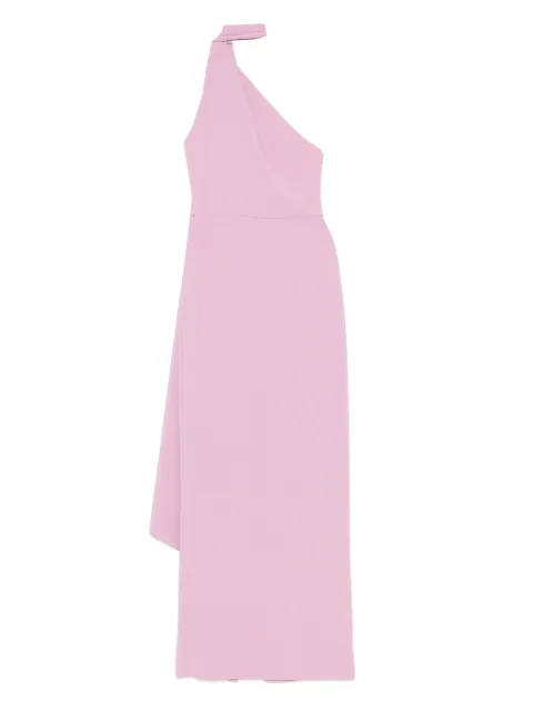 Solace London one-shoulder drape dress Pink OS38011