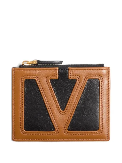 Valentino Garavani Viva Superstar vlogo zip card holder Black YP0AW2PTJ