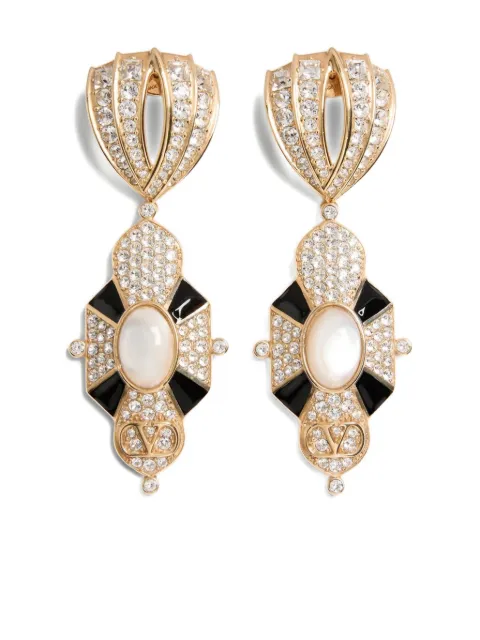 Valentino Garavani Pas Plus crystal-embellished earrings Gold WJ0BL5QBT
