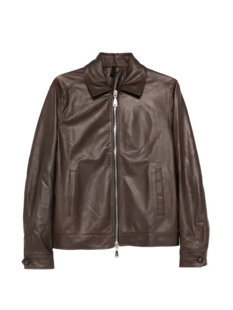 Tagliatore Jaxon zip-up leather jacket Brown JAXONAICHI2502