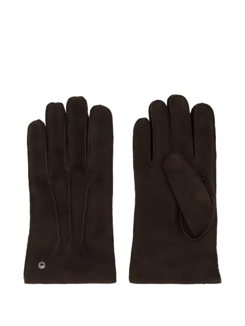 GIANNI CHIARINI topstitching leather gloves Brown GN11126CM