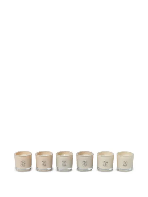 Brunello Cucinelli logo-detail candles (set of six) Neutrals MLCANDSET1CCD73