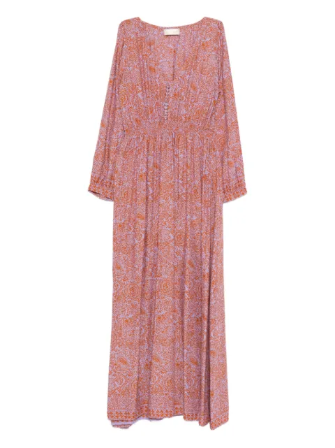 Natalie Martin April buttoned floral shangri dress Purple SHANGRI