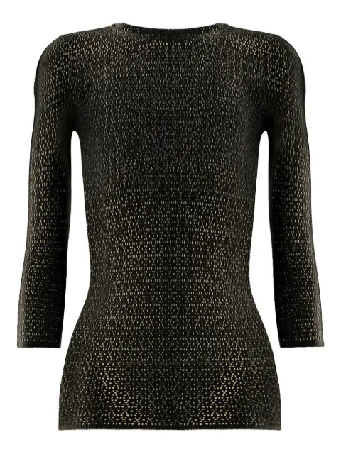 Wolford net long sleeves top Black 53460
