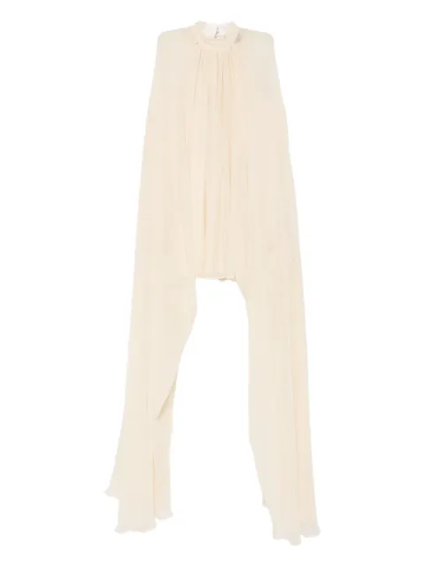 Taller Marmo gathered halterneck mini dress Neutrals TMBR2609101